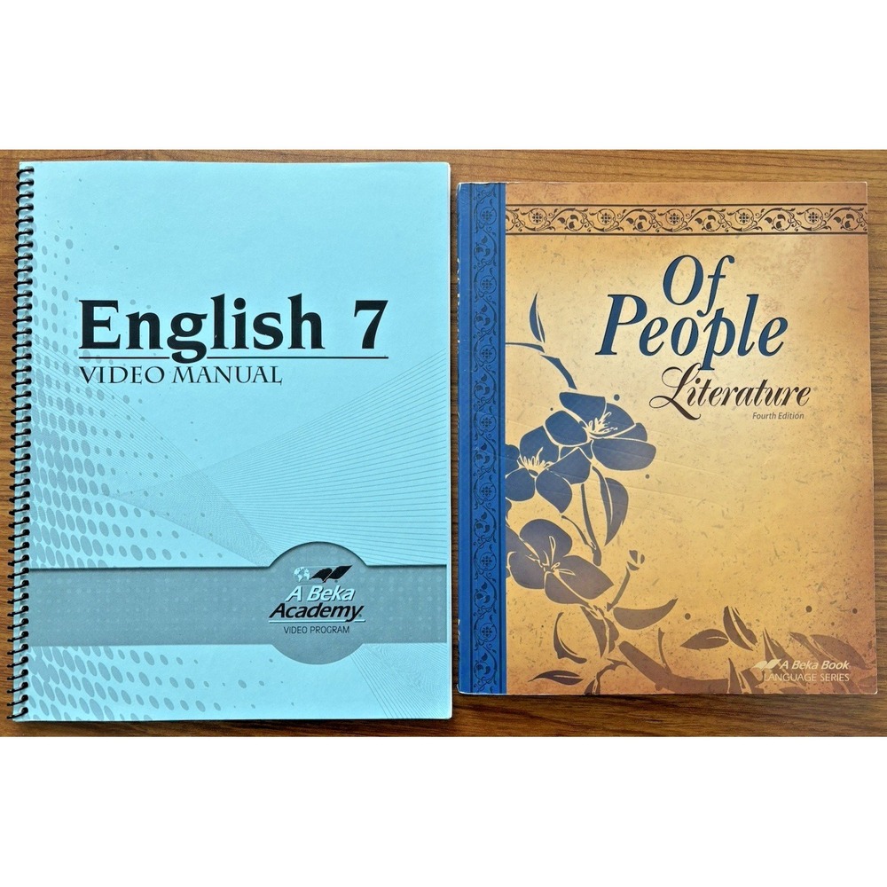 ABEKA - Of People 7TH GRADE Literature 4th Edition Textbook PLUS Teacher‎ Guide